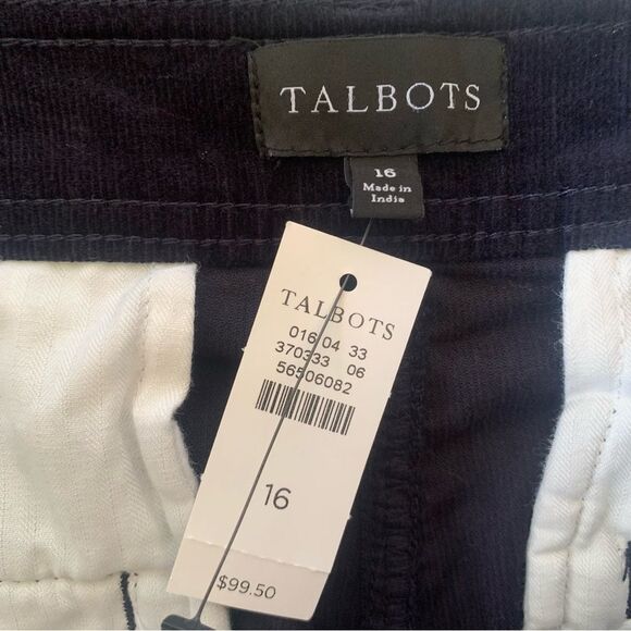 Talbots Wide Leg Pants Sz 16 Blue Stretch Dress Pants Trousers - Picture 4 of 10